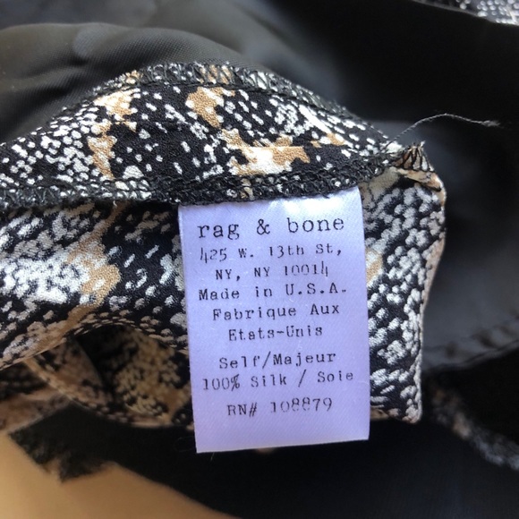 NWT Rag and Bone Silk pattern pant - Picture 9 of 9